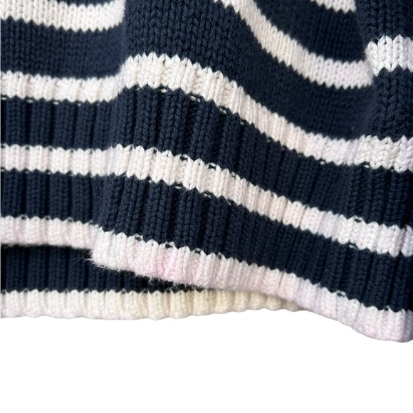 J. Crew Heritage Cotton Rollneck Sweater - Size Small - Navy Blue & White Stripe - Picture 13 of 13